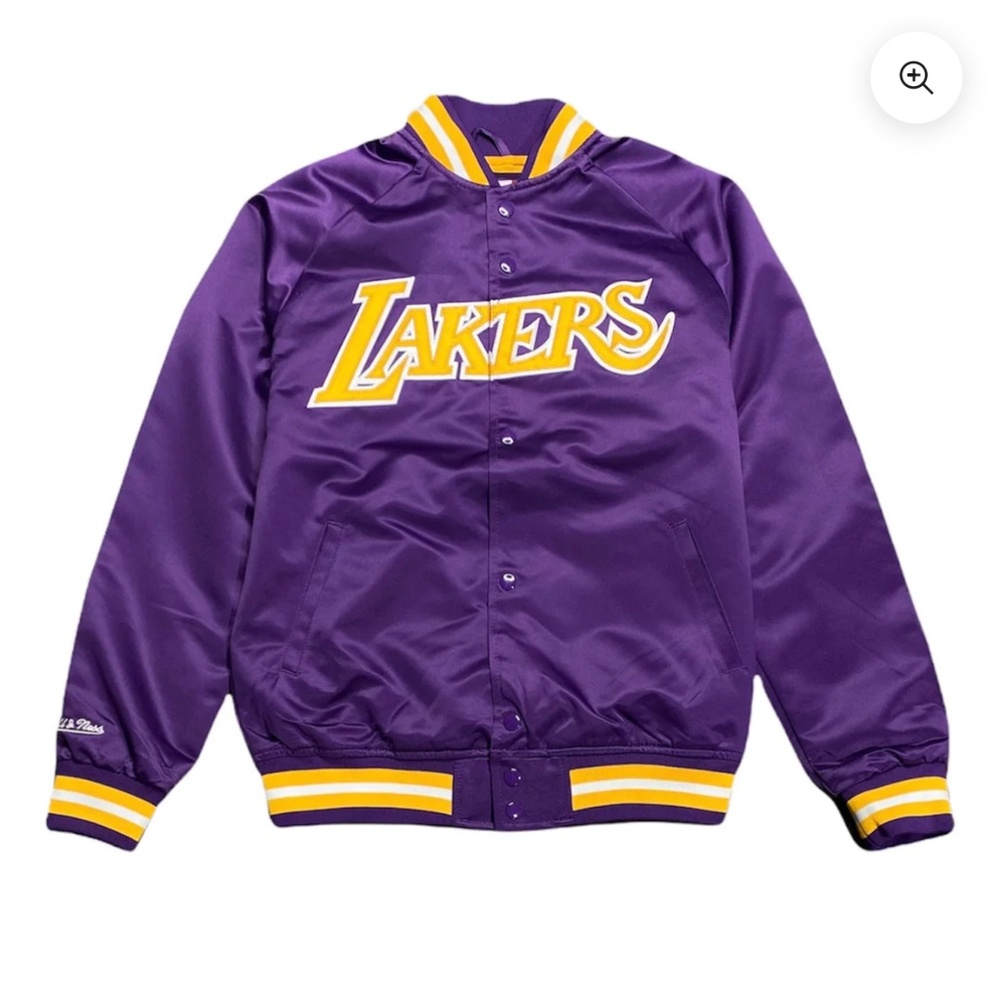 Mitchell & Ness NBA Los Angeles Lakers Lightweight Satin Purple Jacket Size XL
